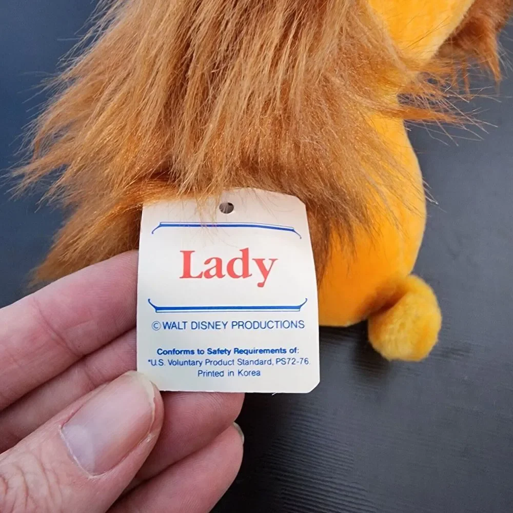Lady And The Tramp Plush Doll Disney World Disneyland Stuffed Toy Dog Vintage 6